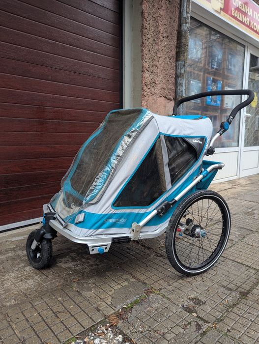 Байк трейлър, ремарке за колело за две деца - немска марка Qeridoo