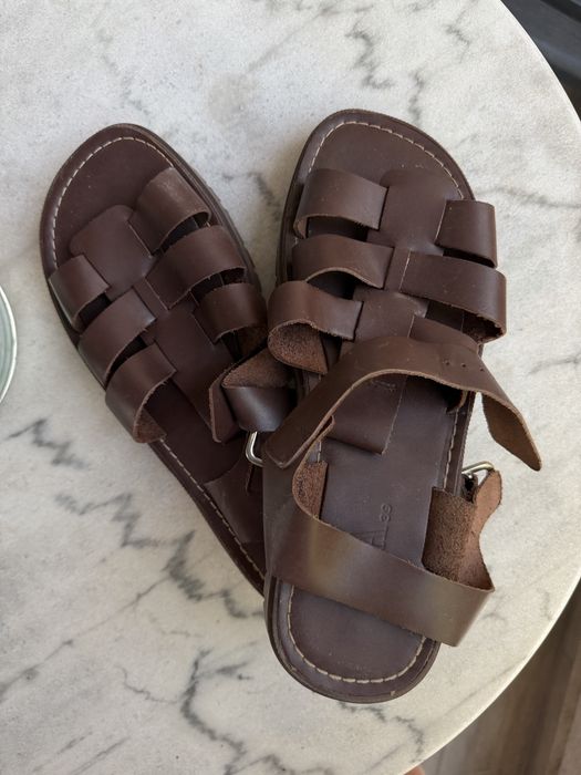 Кожени сандали Zara 39
