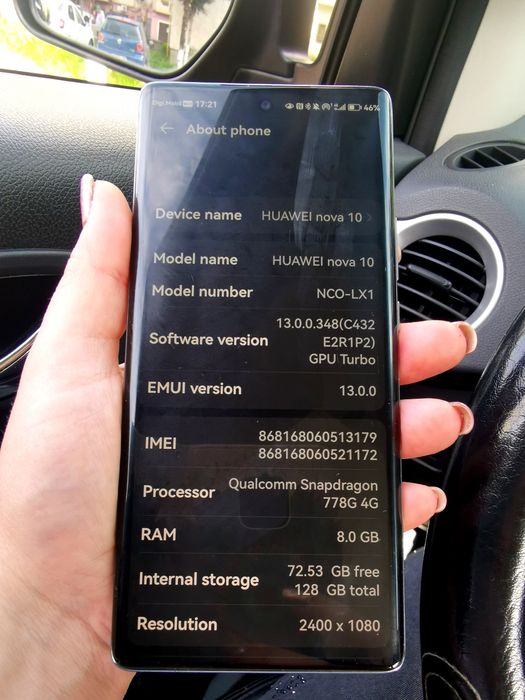 Telefon Huawei Nova 10, Dual Sim 4G
