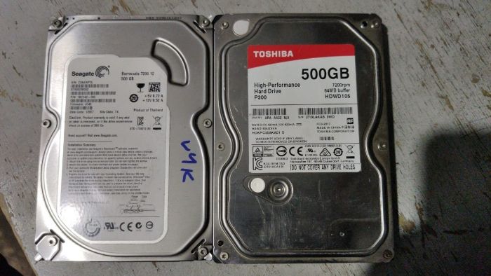 Жесткие диски для компа 500 гб в хор. сост. 100%. 40 штук. По 2000 опт ...