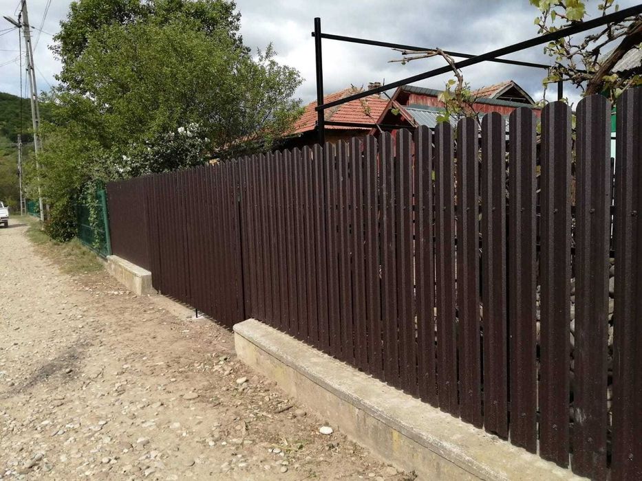 Garduri din panou stil jaluzele, sipca metalica, tabla si alte modele