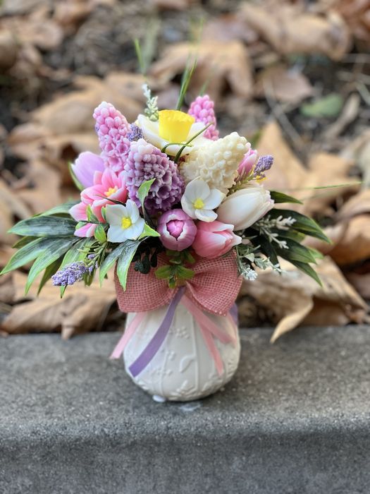 Аранжировки/букети с  ароматни цветя от глицеринов сапун.