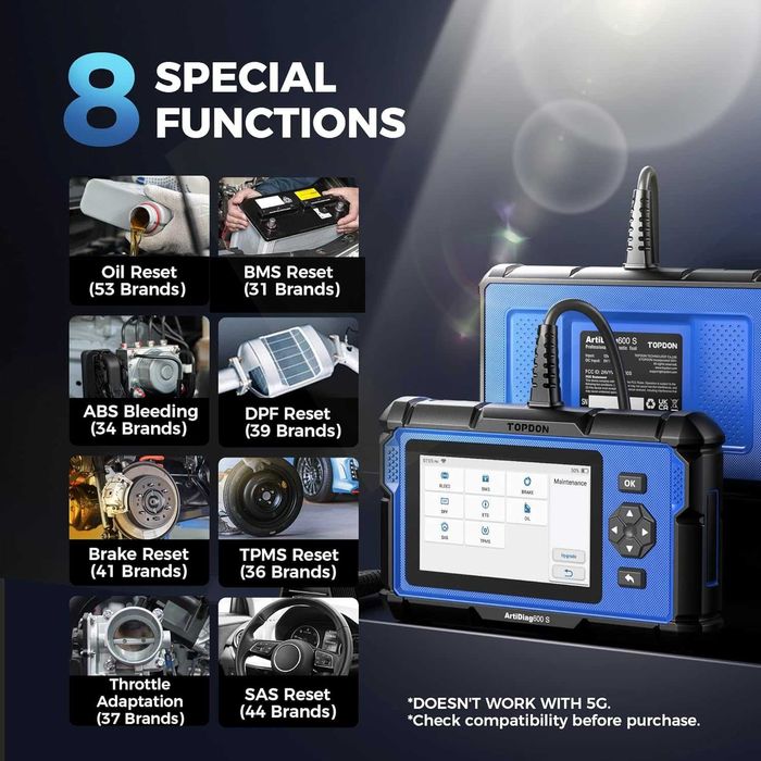 TOPDON AD600S/ArtiDiag800BT OBD2 скенери за диагностика за автомобили