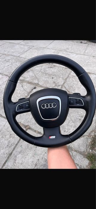 Volan audi airbag rotund / patrat cu padele sau fara