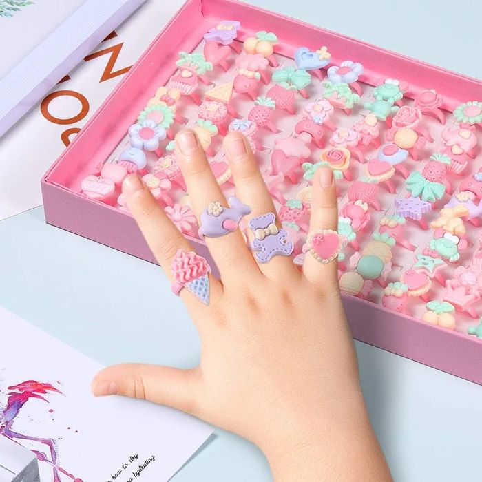 Set deosebit 50 inele (fete/fetițe) ideal cadou Crăciun