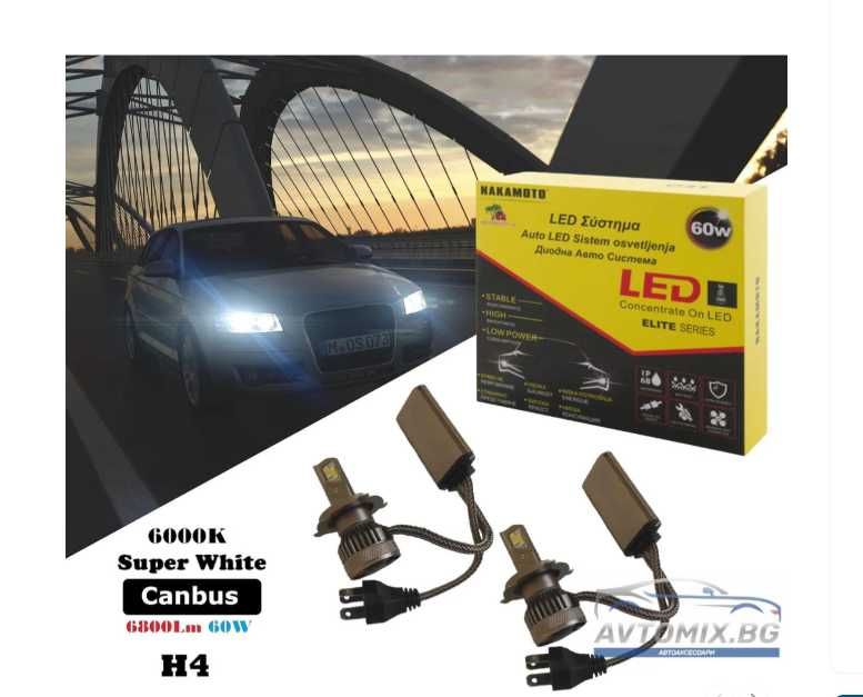 Led крушки Nakatomi H4 60W
