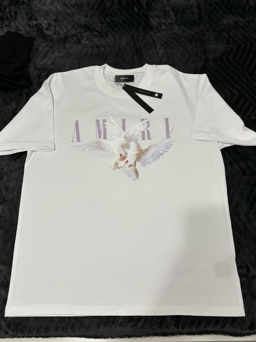 Tricou amiri alb.