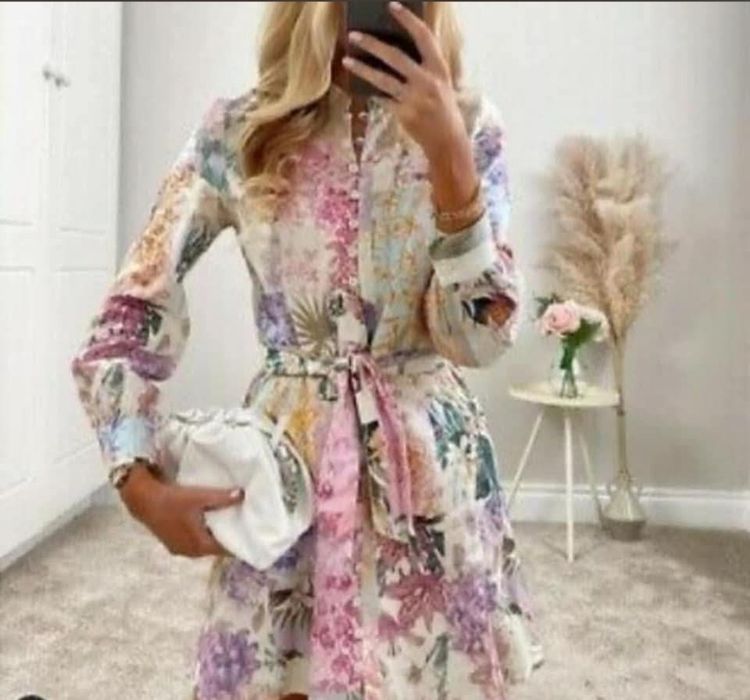 Рокля zara,многоцветна