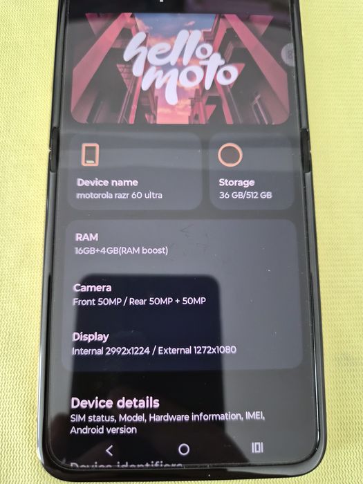 Telefon MOTOROLA Razr 60 Ultra 5G, 512GB, 16GB RAM, Mountain Trail
