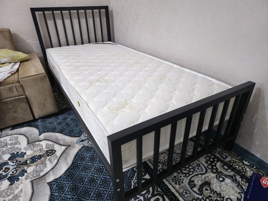 односпальная кровать Loft krovat темир крават metal kalavat Лофт