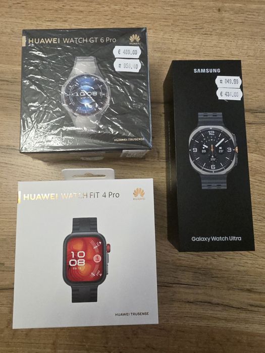 ЧИСТО НОВИ Smart Watch – Samsung Watch Ultra + Huawei GT 6 Pro + Fit 4