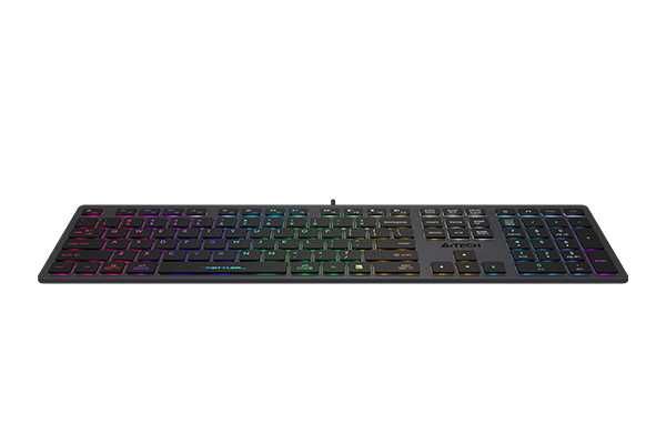 Клавиатура проводная A4Tech FX60 (Grey) USB Grey Neon backlit 1.4