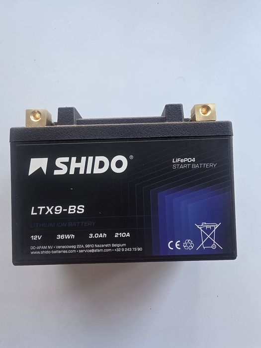 Baterie litiu Shido LTX9-BS 12V, 36wh, 3.0ah, 210A