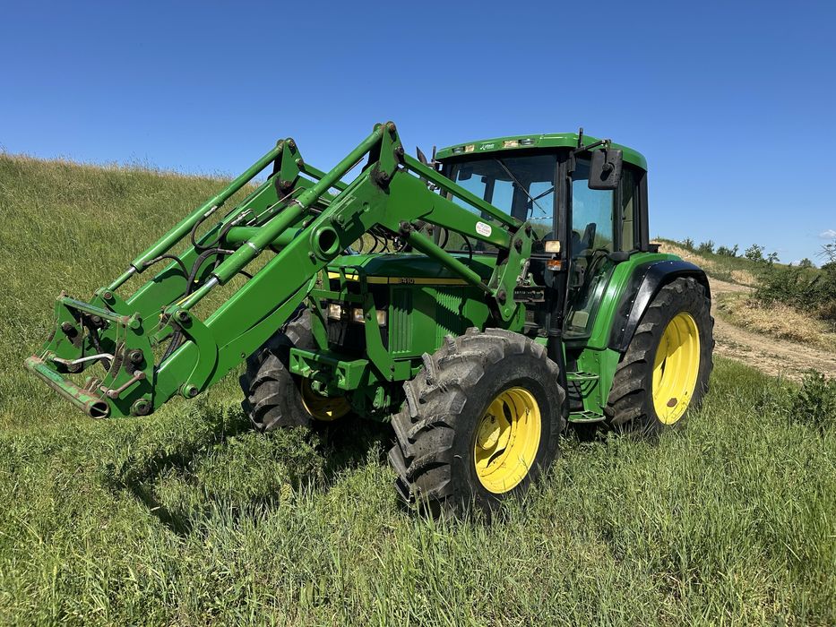 John Deere 6410 an 2002 105 cai 4x4 incarcator frontal original