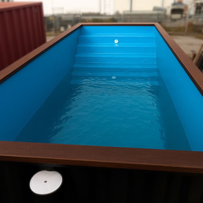 Piscina modulara din container maritim
