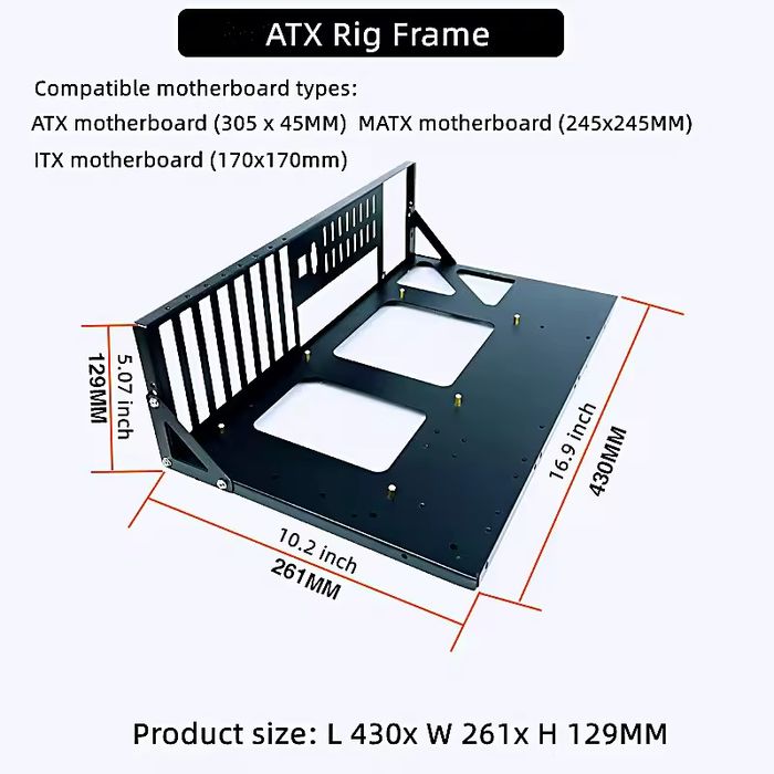 Кутия за Тестване и Сглобяване на PC – Open Frame ATX EATX