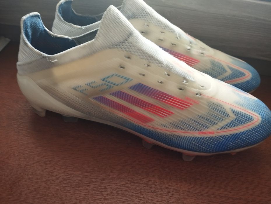 Бутсы adidas f50 синие-белые 42размер