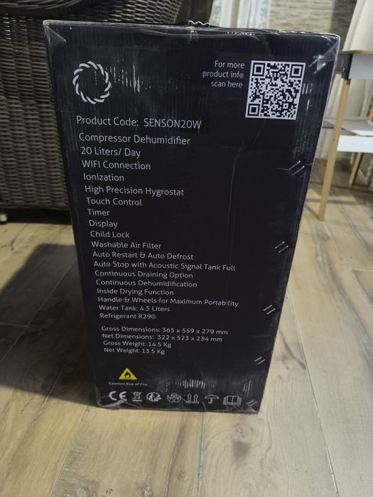 Dezumidificator Turbionaire SENSO N20 WiFi – NOU, sigilat, 20L/24h