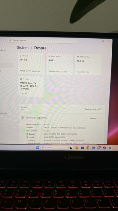 Lenovo legion Y540 16gb RAM GTX 1680