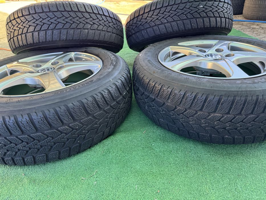 5х112 15 за vw golf 5,6,passat touran cadi skoda seat със зимни dunlop  гуми 6мм