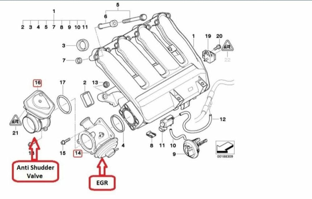 Egr BMW M47 M57 E60 E90 E65 E70 E83 E83