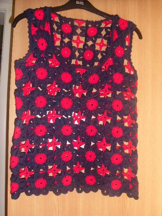 bluza -vesta crosetata ,tip dantela