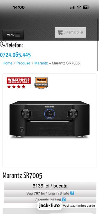 Marantz SR-7005,7.2,150W/192kHz/24biti,BurnBrawn ,Apple AirPlay