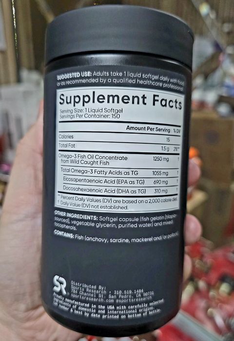 ДОСТАВКИ НЕТ Sport Research triple omega 3 150шт 440 000 Made in USA