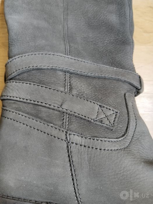 Massimo Dutti женские черные кожаные сапоги ботфорты , размер 38