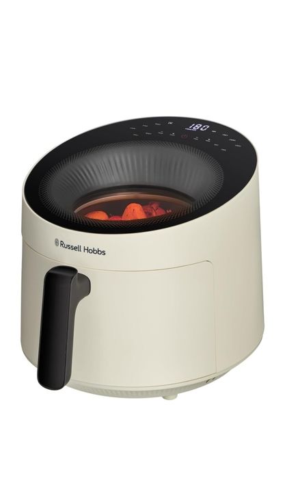 Friteuza cu aer cald Russell Hobbs 27421-56 SatisFry Panoramic, 5L, 1500W, 10 programe, fereastra panoramica, touch, Crem