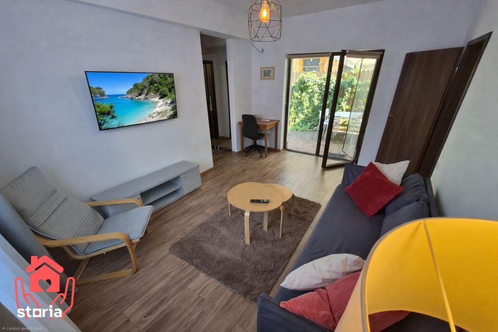 EMINESCU (metrou OBOR)-2 camere cu curte 50 mp, 2 parcari, ideal telem