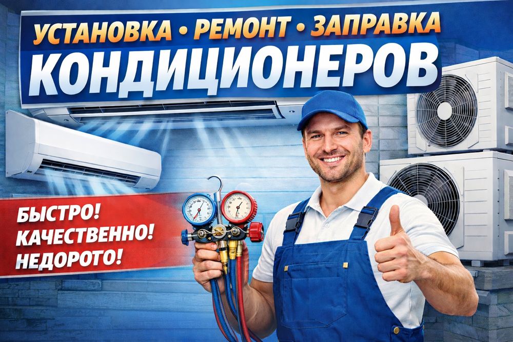 Установка кондиционеров заправка