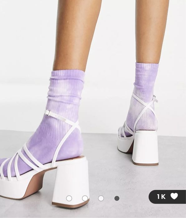 Босоножки белые asos на платформе