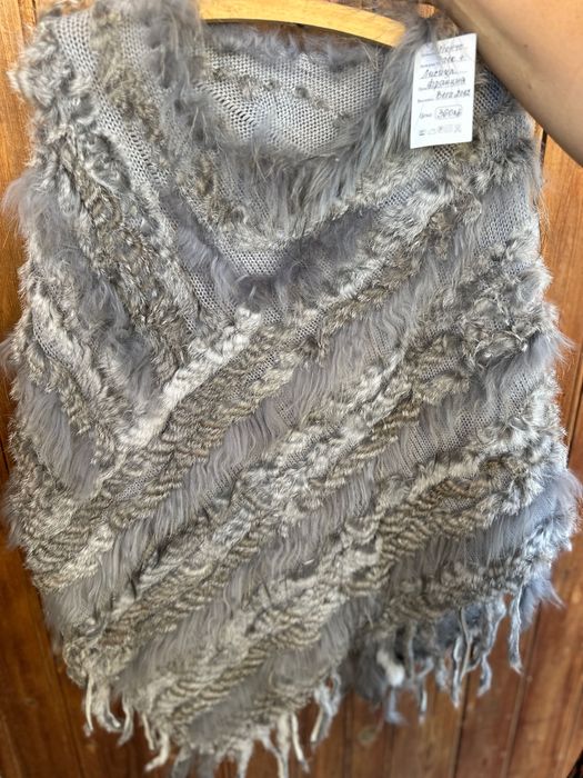 Пончо от естествен косъм