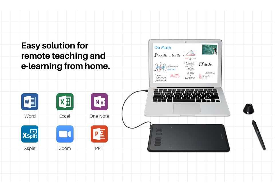 Tableta grafica, HUION, H640P Slim Compact 8192/5080 Negru Gri