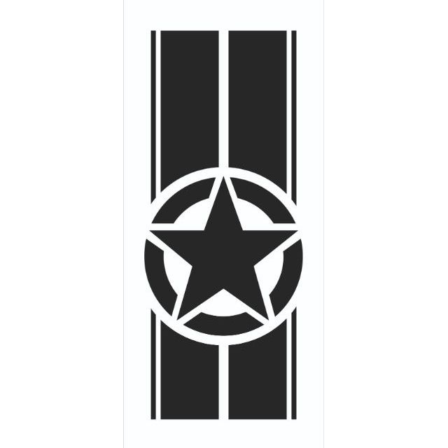 Jeep звезда за преден капак стикер