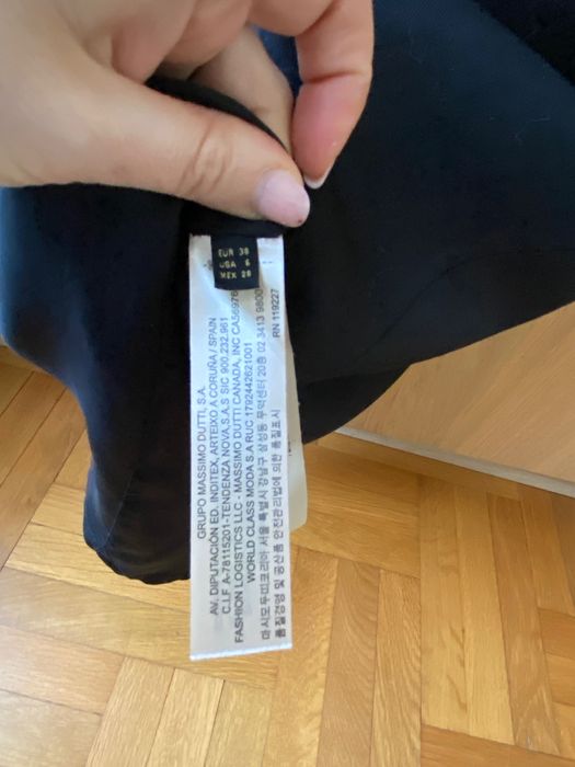 Massimo dutti черна рокля 38 размер