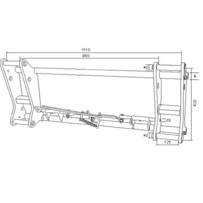 Adaptor, Cadru încărcător cu schimbare rapidă AGRI NORTE PIESE SRL