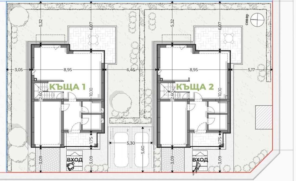 Двуетажна къща в Беломорски с гараж