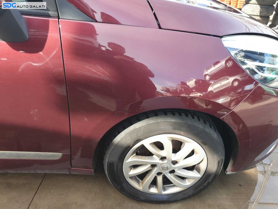 Aripa Dreapta Fata Renault Scenic 3 Facelift 2009 - 2016 Culoare TENNM Grenat Medium Red [K0489]