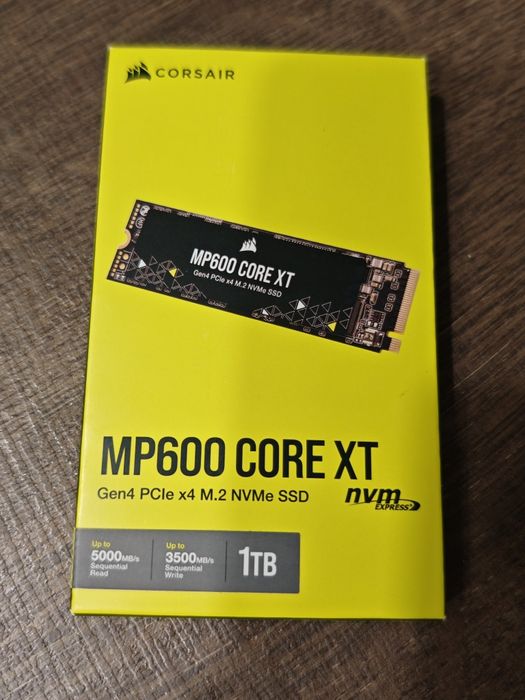 НЕРАЗОПАКОВАН SSD диск Corsair MP600 CORE XT, 1TB, Gen4PCIe x4 NVMe M2