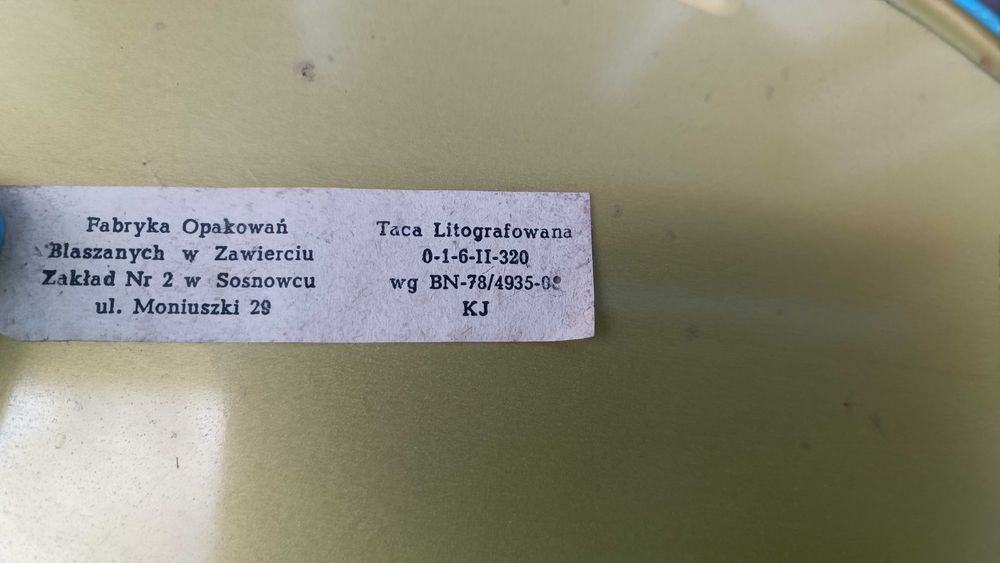 Стара метална табла от соц-а - Made in Czechoslovakia