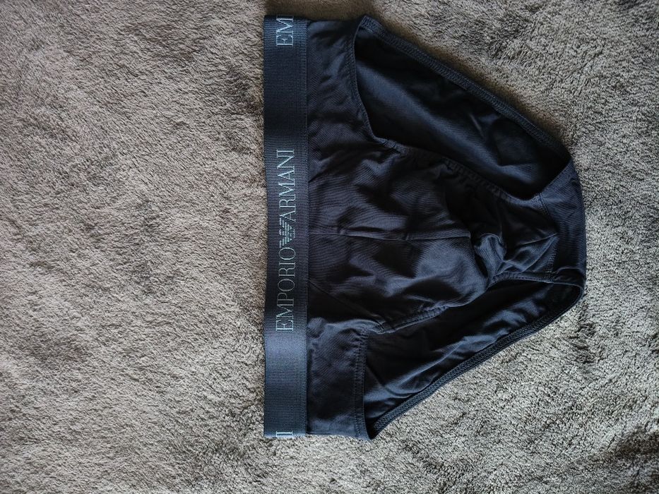 Emporio Armani set 3 chiloți bărbătești culoare bleumarin-albastru  mărimea S noi originali