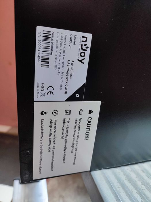 Carcasa de baterii nJoy CA0312F, compatibil cu UPS nJoy Aster 1K