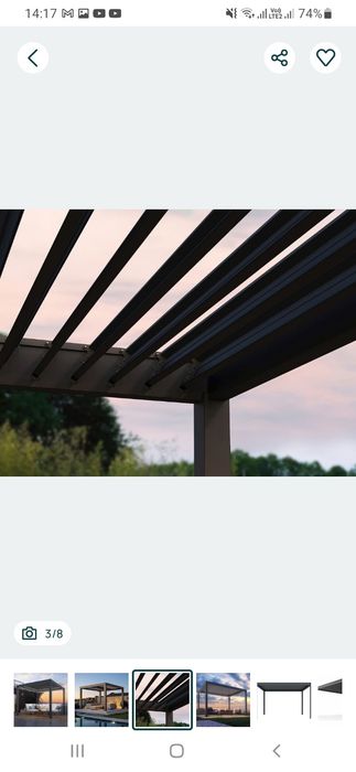 Pergola Bioclimatica Gri Antracit 3x3 x2.4m