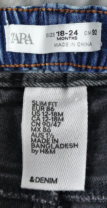 Jeans HM Zara 86 92