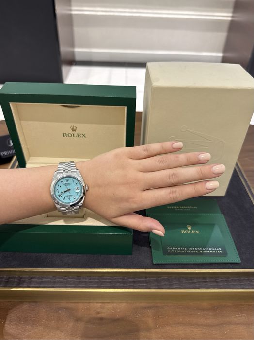 Rolex Datejust 41mm Steel Tiffany Arabic Dial Custom 126300