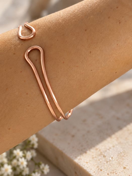 Bratara din cupru handmade Rose Wire design
