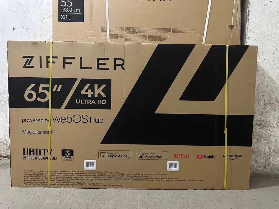 Телевизор Ziffler 65 4K UHD QLED 120hz google tv бесплатна доставка