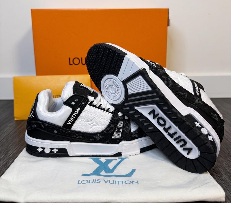 Adidasi LV Trainer Negru Alb - Premium